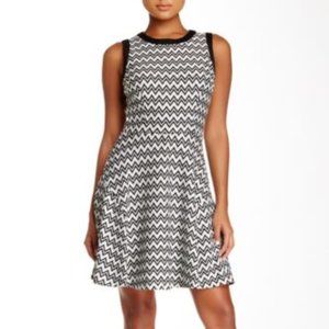 Trina Turk Sheila Chevron-Print Sleeveless Knit Dress